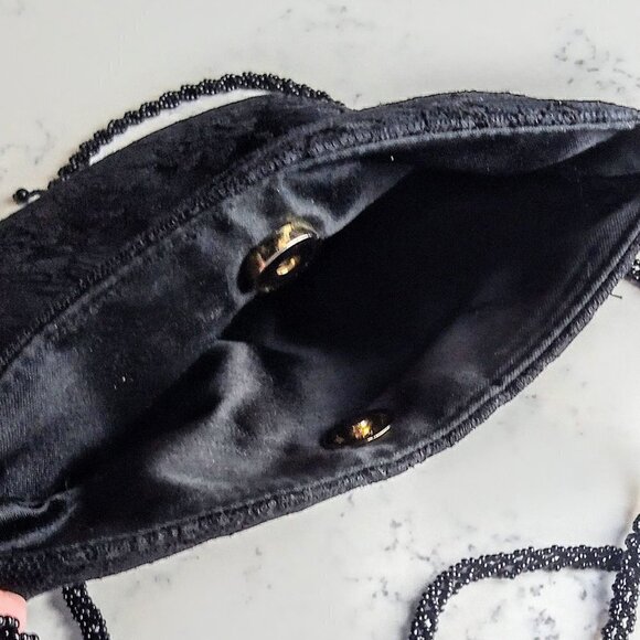 Sasha NY Black Lace Beaded Fringe Crossbody Bag - Picture 5 of 5